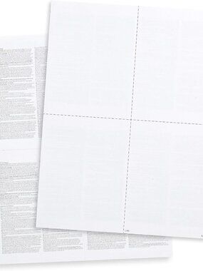 W2 Forms 2025, Blank W2 4 Up Tax Forms, 100 Employees, Instructions in Back, Com